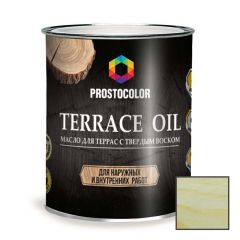 Масло для террас с твердым воском Prostocolor Terrace Oil матовый бесцветный (101114) 0,75 л