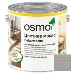 Масло цветное прозрачное Osmo Dekorwachs Transparente Tone шелковисто-серое (3119) 0,125 л