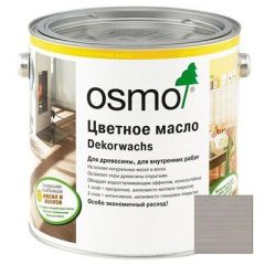 Масло цветное прозрачное Osmo Dekorwachs Transparente Tone шелковисто-серое (3119) 0,75 л