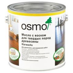 Масло с воском Osmo Klarwachs для твердых пород древесины бесцветное (1101) 0,75 л