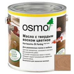 Масло с твердым воском Osmo (Осмо) Hartwachs-Ol Farbig светло-серое (3067) 0,75 л