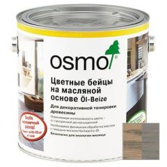 Цветные бейцы на масляной основе Osmo Ol-Beize серебристо-серый (3512) 2,5 л