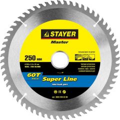 Диск пильный по дереву Stayer Master Super-Line 250х32 мм 60Т (3682-250-32-60)