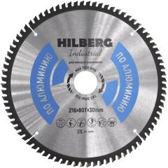 Диск пильный Hilberg Industrial Алюминий 216х30 мм, 80Т (HA216)