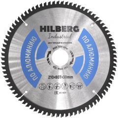 Диск пильный Hilberg Industrial Алюминий 210х30 мм, 80Т (HA210)