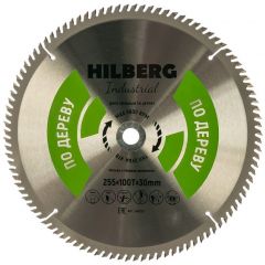 Диск пильный Hilberg Industrial Дерево 255х30 мм, 100Т (HW257)