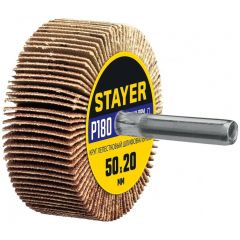 Круг шлифовальный лепестковый на шпильке Stayer P180, 50x20 мм (36607-180)