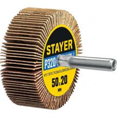 Круг шлифовальный лепестковый на шпильке Stayer P320, 50x20 мм (36607-320)