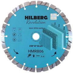 Диск алмазный отрезной Hilberg Revolution HMR806 230х12х22,23 мм