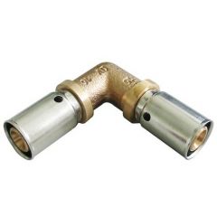 Угольник прессовый, Oventrop (Овентроп) , Cofit P, 90, 20, 20, бронза (RX) 1512845