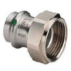 Переходник ″пресс-резьба″ Viega (Виега) Sanpress inox с SC-Contur с плоским уплотнением, 28 x 1″, нержавеющая сталь, модель 2363 437633