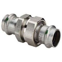 Разьемное соединение Viega Sanpress inox с SC-Contur 22 мм, с плоским уплотнением, нержавеющая сталь, модель 2360 437404