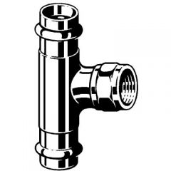 Тройник Viega (Виега) Sanpress с SC-Contur 28x3/4x28, с внутренней резьбой, бронза, модель 2217.2 313968