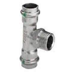 Тройник Viega (Виега) Sanpress Inox с SC-Contur с наружной резьбой, 18 x 3/4″ x 18 мм, нержавеющая сталь, модель 2317.1 445973