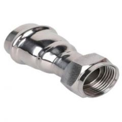 Пресс-фитинг Tim (Тим) из нержавеющей стали с накидной гайкой 22 мм х 1/2″ (ZTI.508.002204)