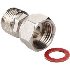ПолуСгон Valtec VTr.613.N.0404 прямой с накидной гайкой 1/2x1/2