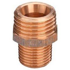 Ниппель редукционный Viega (Виега) НР-НР 1 x 3/4 с одной стороны резьба с насечкой с внутренним конусом модель 3246 бронза 441531