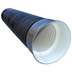 Труба канализационная гофрированная двустенная FDplast (ФД пласт) SN8SN9 695/600х6200 мм с раструбом