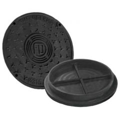 Люк колодца канализационный FDplast (ФД пласт) внутренний 315/271 мм черный