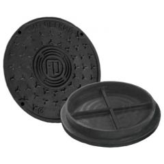 Люк колодца канализационный FDplast (ФД пласт) внутренний 695/600 мм черный