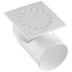 Трап канализационный Политэк (Politek) 110 мм горизонтальный с пластиковой решеткой 150х150 мм артикул STY-110Г