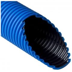 Труба канализационная гофрированная двустенная защитная Nashorn (Насхорн) 200 мм х 40 м синяя