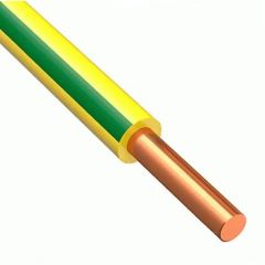 Провод установочный ПВ-1 (ПуВ) 4,0 желто зеленый ГОСТ (1 м.п.)