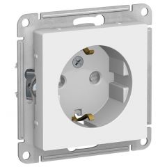 Механизм розетки System electric (бывш. Шнайдер Электрик) ATN000145 atlas design квадратный скрытой установки белый 1 гнездо