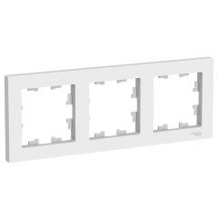 Рамка System electric (бывш. Шнайдер Электрик) ATN000103 atlas design прямоугольная белая 3 гнезда