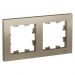 Рамка System electric (бывш. Шнайдер Электрик) ATN000502 atlas design прямоугольная шампань 2 гнезда