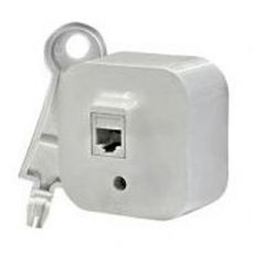 Розетка Legrand (Легранд) 1-местная ОП информационная RJ45 категория 5е UTP Quteo белая квадратная открытой установки 1 гнездо