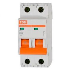 Автомат TDM Electric (ТДМ Электрикс) ВА47-29 2Р 10А 2 полюса 1 фаза (SQ0206-0091)
