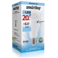 Лампа светодиодная 20W E27 4000K A80 Smartbuy SBL-A65-20-40K-E27
