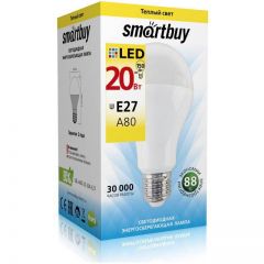 Лампа светодиодная 20W E27 4000K A80 Smartbuy SBL-A80-20-40K-E27