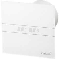 Вытяжной вентилятор Cata E-100 GTH осевой с датчиком влажности и таймером 150х150 мм d100 мм Белый