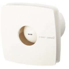 Вытяжной вентилятор Cata X-Mart 10 Timer осевой с таймером 150х150 мм d100 мм Cлоновая кость