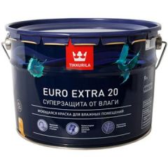 Краска моющаяся Tikkurila Euro Extra 20 суперзащита от влаги база A 9 л