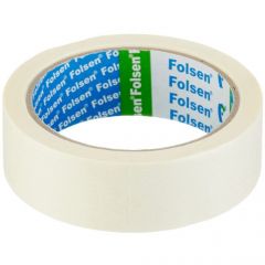 Лента малярная клейкая Folsen для деликатных поверхностей белая 30 мм 25 м (0272530)