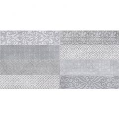 Настенная плитка GayaFores Bricktrend Rev. Deco Grey 8,15x33,15 см (906510)