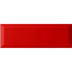 Настенная плитка Monopole Rojo Brillo Bisel 10х30 см