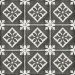 Декор Equipe (Эквип) Art Nouveau Padua Black 20x20 см (24416)