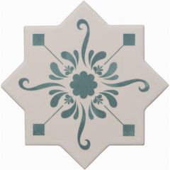 Напольная плитка Cevica Becolors Star Dec. Stencil Lagoon 13,25x13,25 см