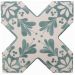 Напольная плитка Cevica (Кевика) Becolors Cross Dec. Stencil Lagoon 13,25x13,25 см, CV67393