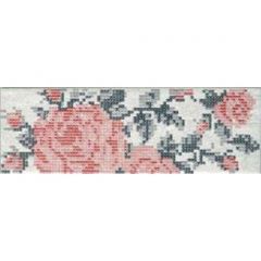 Декор Cir Docklands Ins.S/1 Flowers White 8,6x26,2 см
