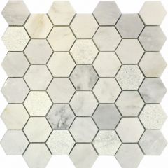 Мозаика Q-Stones 30,5х30х5 см Qs-hex003-3f-48p/10