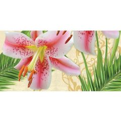 Декор Belleza стеклянный Lily многоцветный В 25х50 см