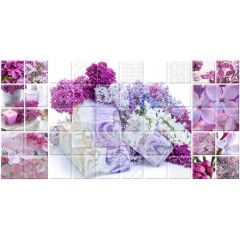 Декор Belleza Сирень лиловый 25х50 см (04-01-1-10-04-51-693-1)