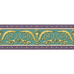 Бордюр Ceramique Imperiale Золотой бирюзовый 9х25 см (05-01-1-93-03-71-905-0)
