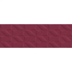 Плитка Marazzi Outfit Red Struttura Tetris 3D 25x76 см (M12C)
