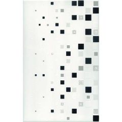 Декор Cerrol Kwant bialo-czarny 25х40 см